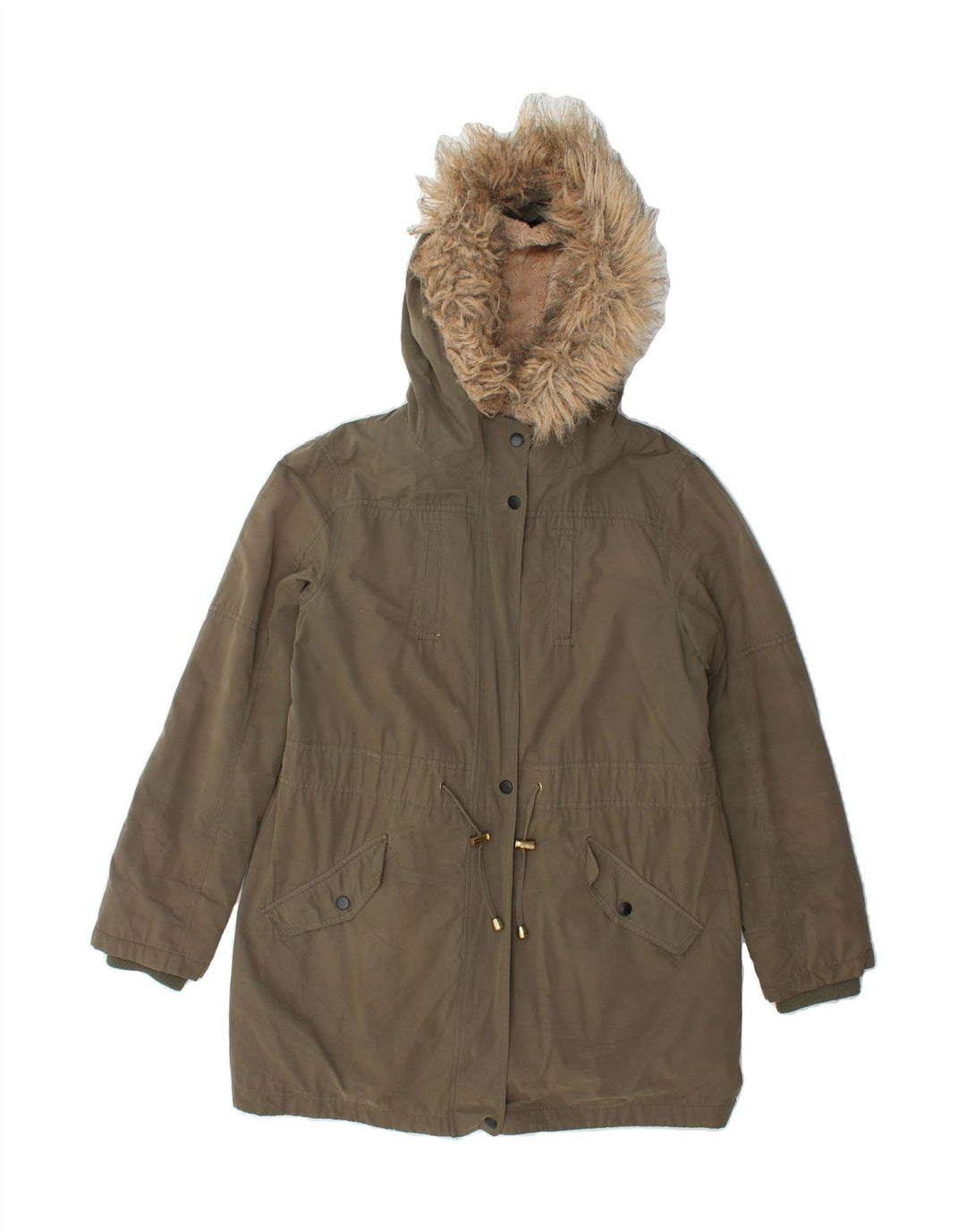 OASIS Womens Hooded Parka Jacket UK 14 Medium Grey Polyester Vintage Oasis and Second-Hand Oasis from Messina Hembry 