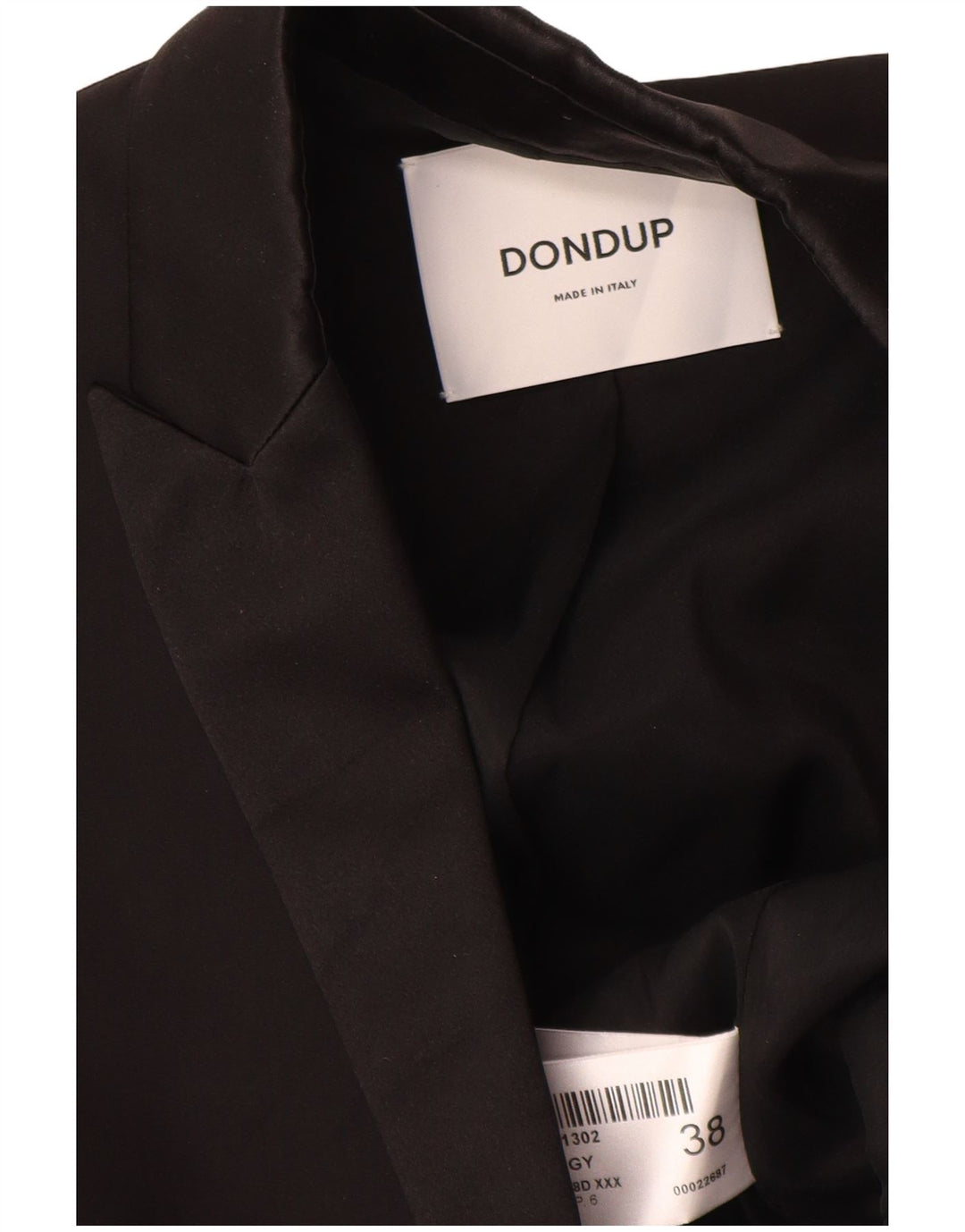 Dondup Veste Blazer 1 Bouton Femme IT 38 XS Noir Coton