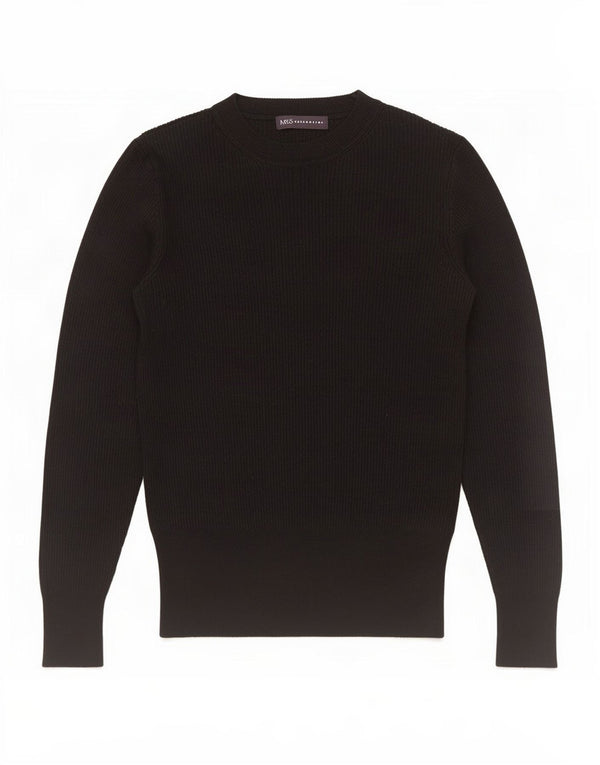 Marks & Spencer Chemisier Top UK 8 Small Noir Viscose Femme