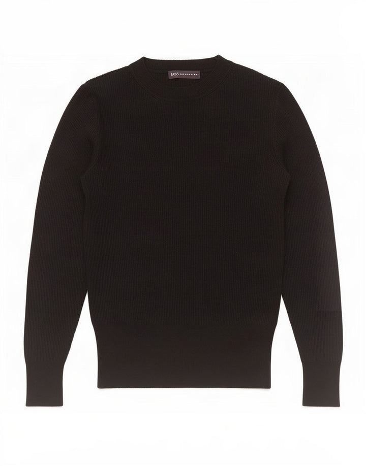 Marks & Spencer Chemisier Top UK 8 Small Noir Viscose Femme