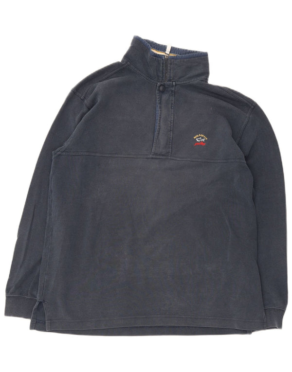 Paul & Shark Sweat-Shirt Yachting Zip Neck Homme Bleu Marine Moyen