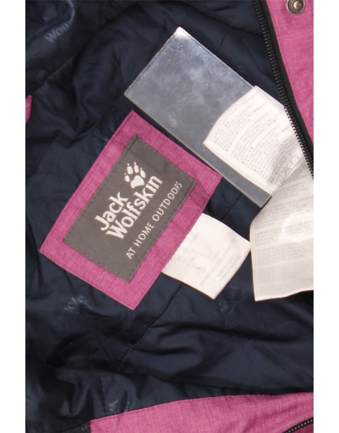 Jack Wolfskin Veste coupe-vent à capuche pour femme UK 12/14 Rose moyen