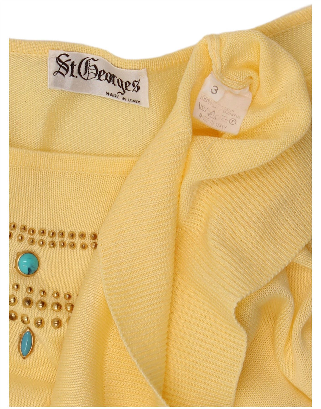 St. Georges Pull col bateau pour femme UK 12 Jaune moyen
