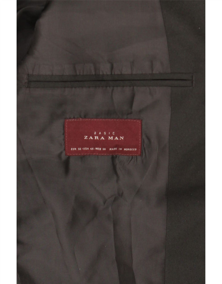 Zara Veste Blazer 1 Bouton Homme EU 56 XL Noir