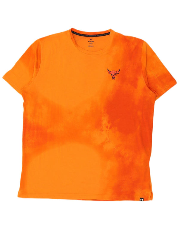 Under Armour T-Shirt Graphique Homme XL Orange Tie Dye Coton