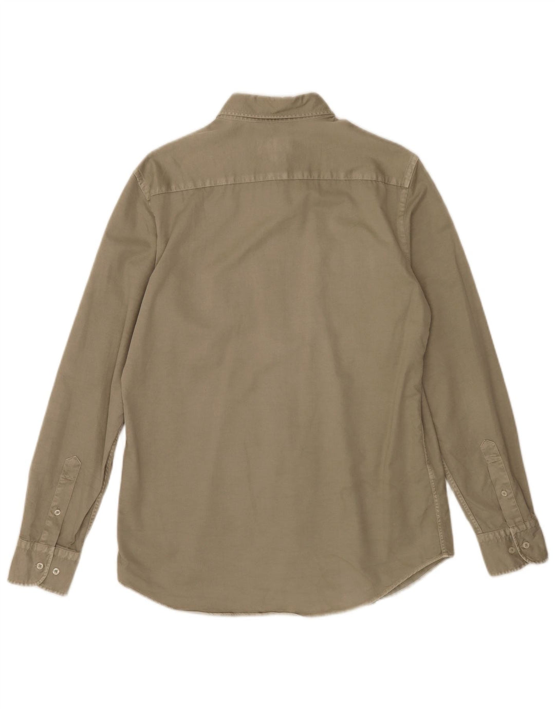 Massimo Dutti Chemise Homme Kaki Moyen Coton