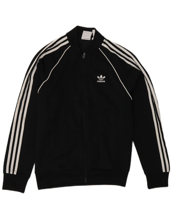 Adidas Veste de survêtement coupe régulière pour homme, petit, noir, polyester