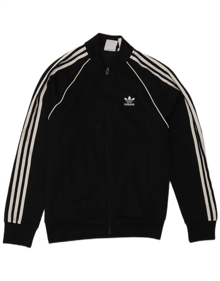 Adidas Veste de survêtement coupe régulière pour homme, petit, noir, polyester