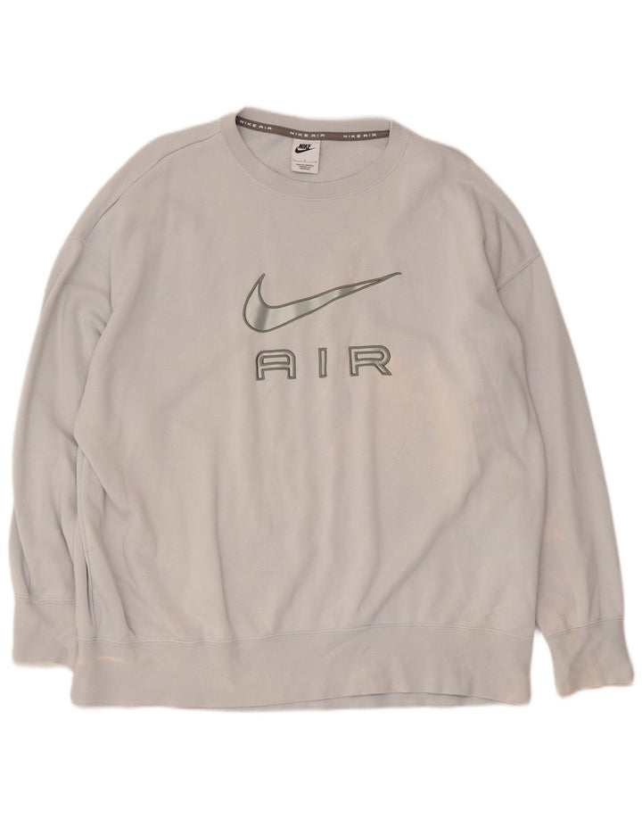 Nike Sweat-shirt graphique pour homme en coton bleu Taille L