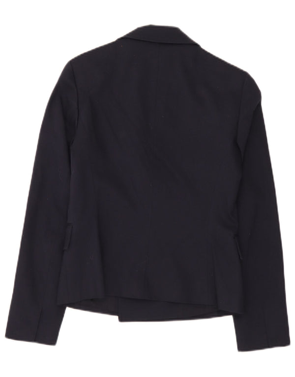 Hugo Boss Veste blazer à double boutonnage pour femme UK 6 XS Bleu marine Coton