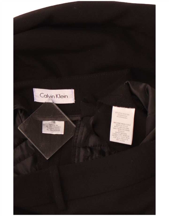 CALVIN KLEIN Pantalon Chino Droit Femme US 8 Medium W32 L30 Noir