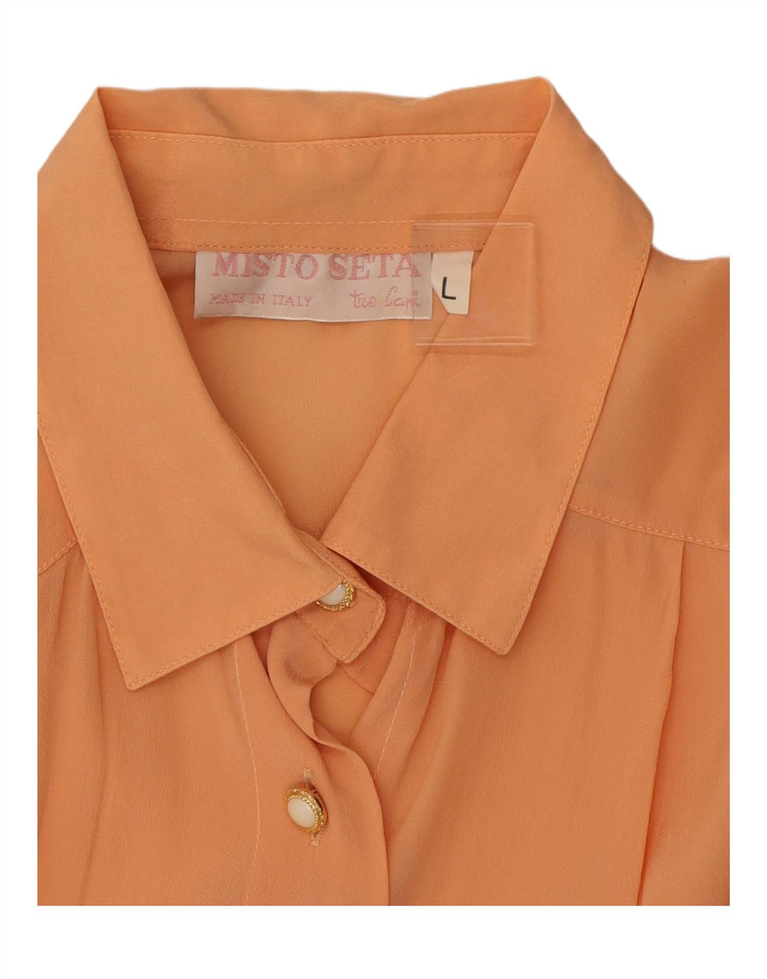 VINTAGE Womens Shirt Blouse UK 16 Large Orange Vintage Vintage and Second-Hand Vintage from Messina Hembry 