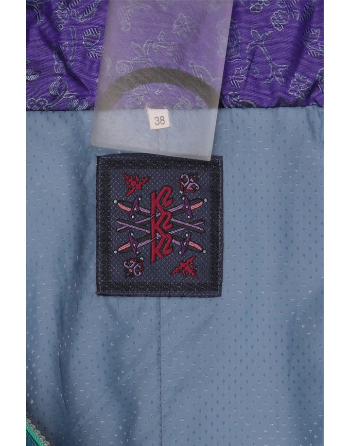 combinaison de ski à capuche femme vintage EU 38 Colorblock bleu moyen