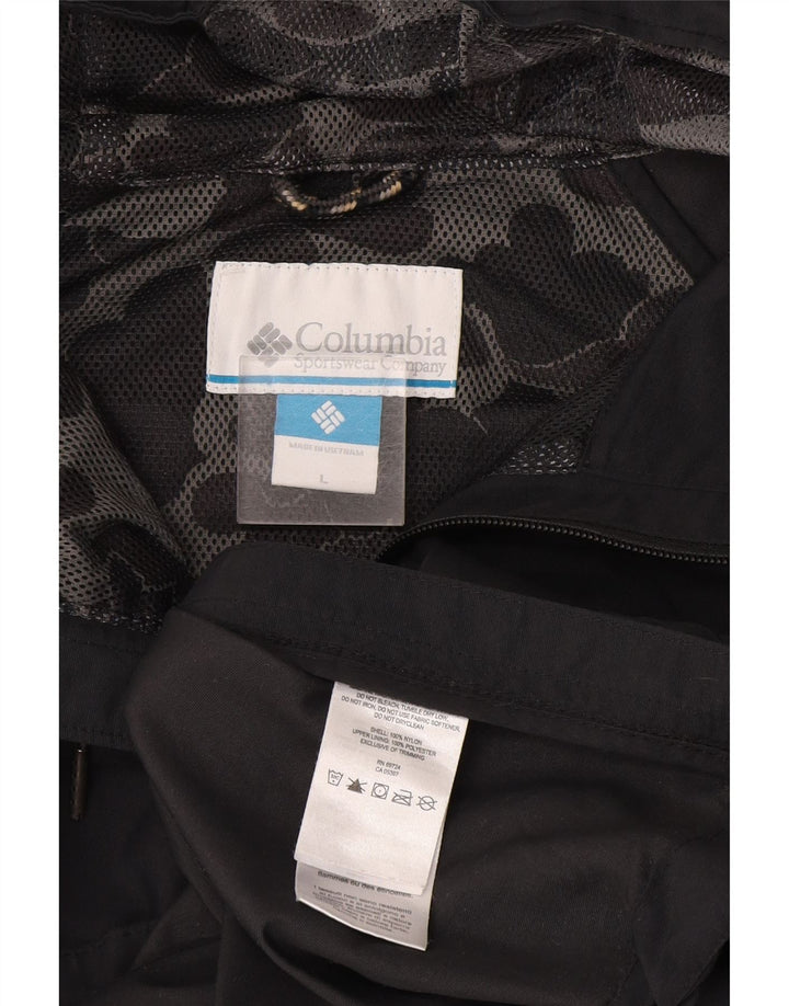 Columbia Veste de pluie à capuche pour homme UK 40 Large Gris Nylon