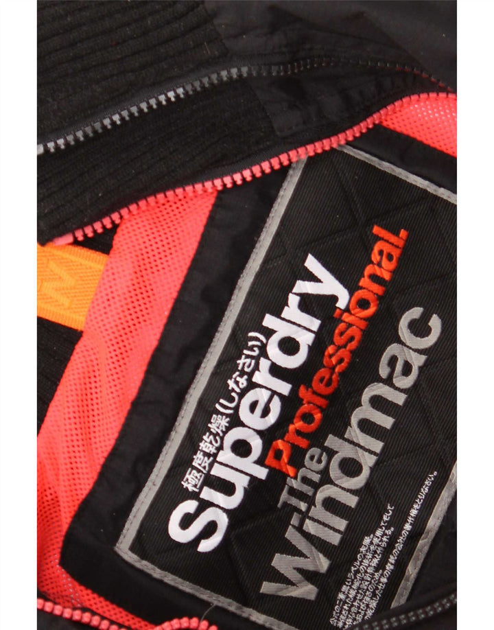 Superdry Veste de pluie à capuche The Windmac pour femme UK 36 Small Noir Polyester
