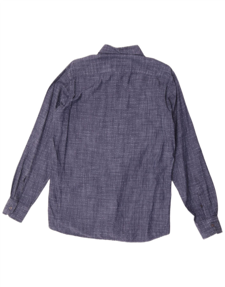 Coveri Chemise Homme Bleu Marine Moyen Coton Tacheté