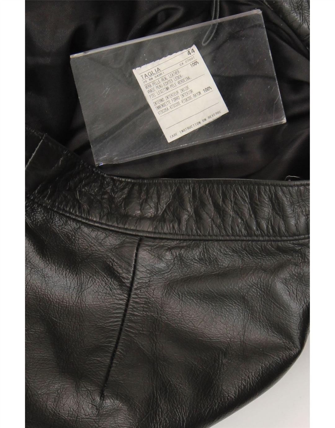 Pantalon en cuir Bootcut femme vintage IT 44 Medium W28 L30 Cuir noir