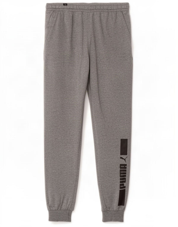 Puma Pantalon de Survêtement Graphique Joggers Homme Gris Large Coton