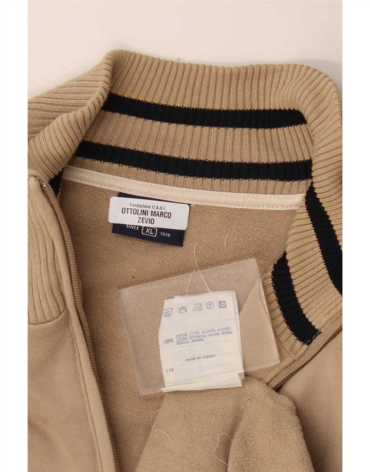 Champion Veste de Survêtement Homme XL Coton Rayé Beige