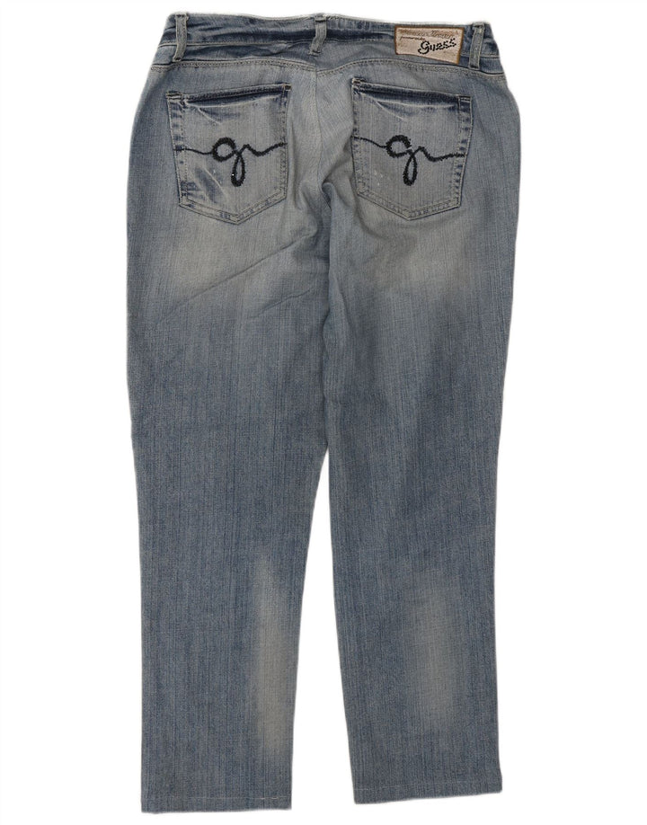 Guess Jean Droit Femme W32 L27 Bleu Coton