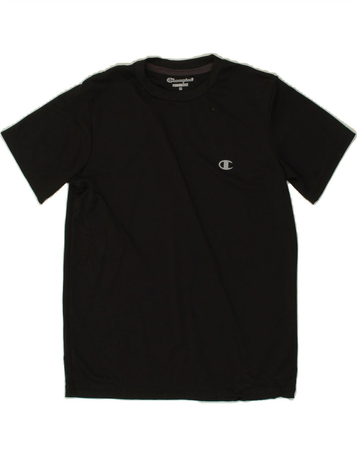 CHAMPION Boys T-Shirt Top 9-10 Years Medium Black Polyester Vintage Champion and Second-Hand Champion from Messina Hembry 
