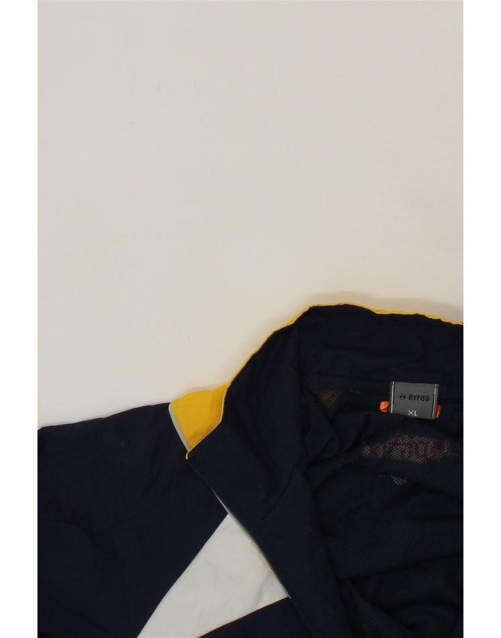 ERREA Mens Tracksuit Top Jacket XL Navy Blue Colourblock Vintage Errea and Second-Hand Errea from Messina Hembry 