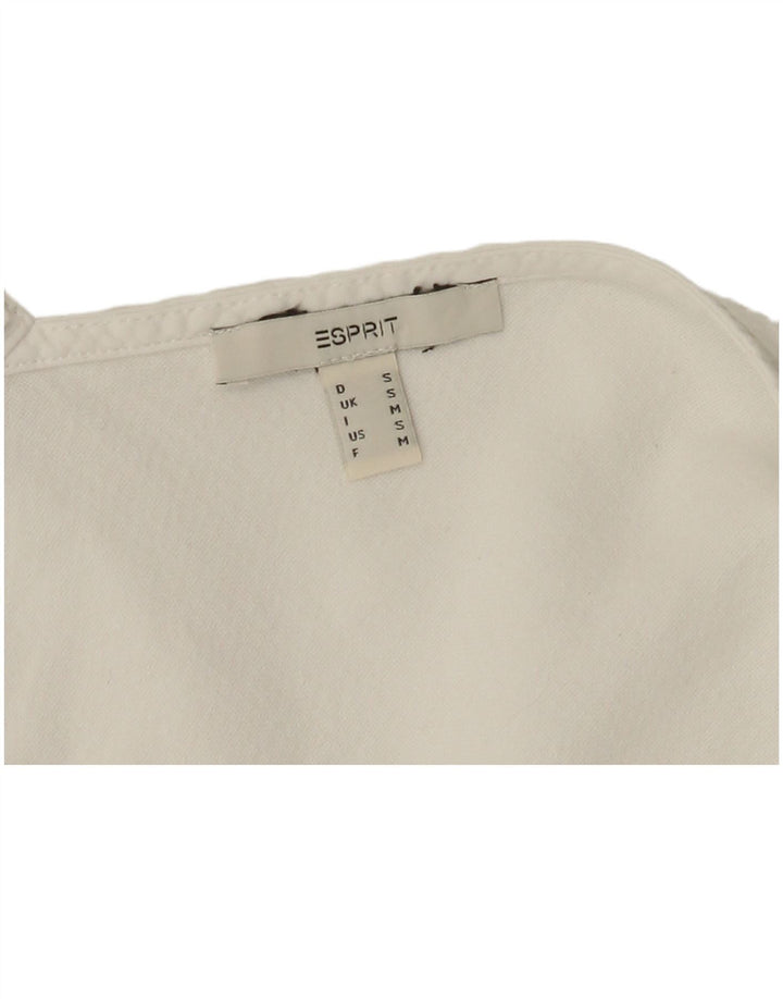 Esprit Chemisier sans manches pour femme UK 10 Small Blanc