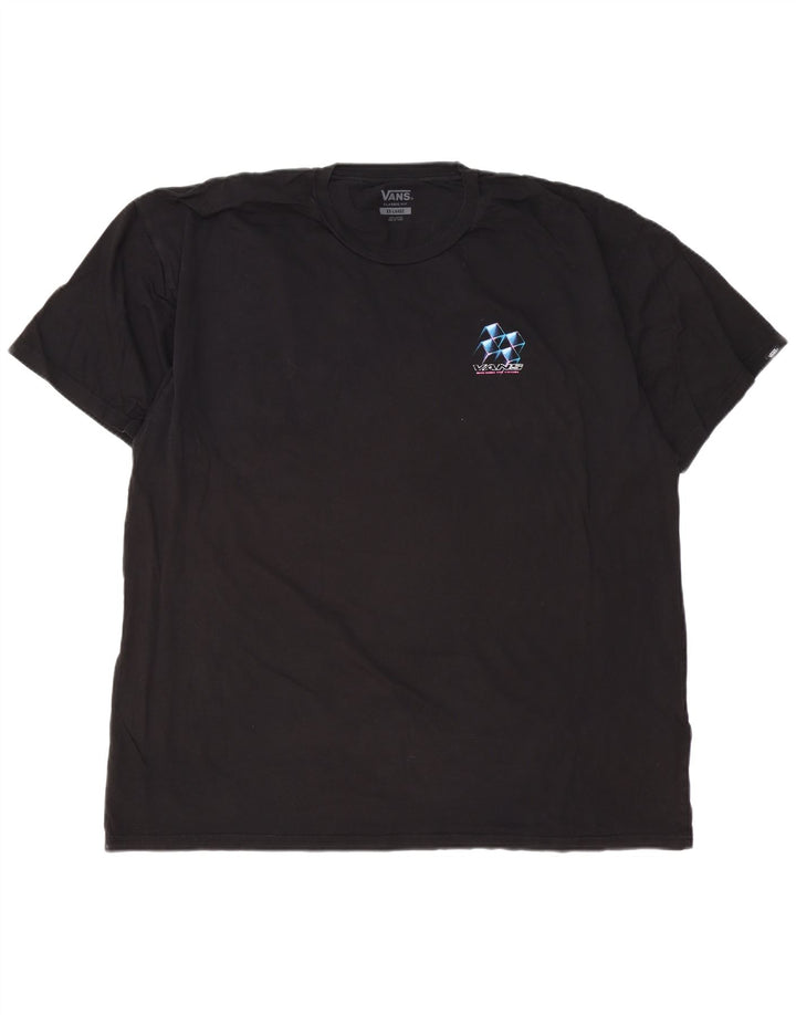 VANS T-Shirt graphique coupe classique pour hommes, haut 2XL en coton noir