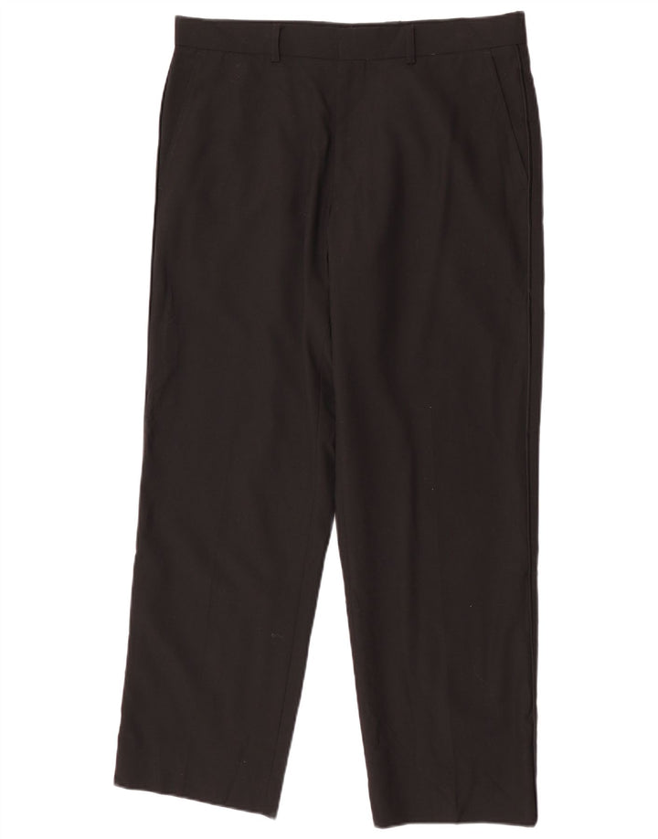 Marks & Spencer Pantalon Chino Droit Homme W34 L29 Noir Polyester