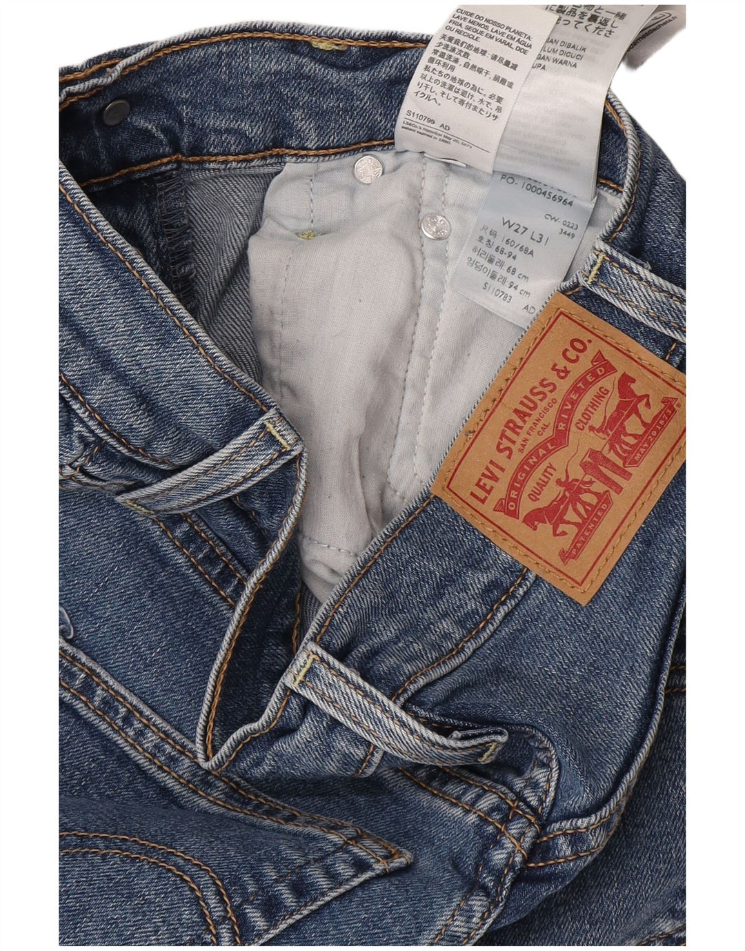 Levi's Jean Bootcut Ribcage Femme W27 L31 Bleu Coton