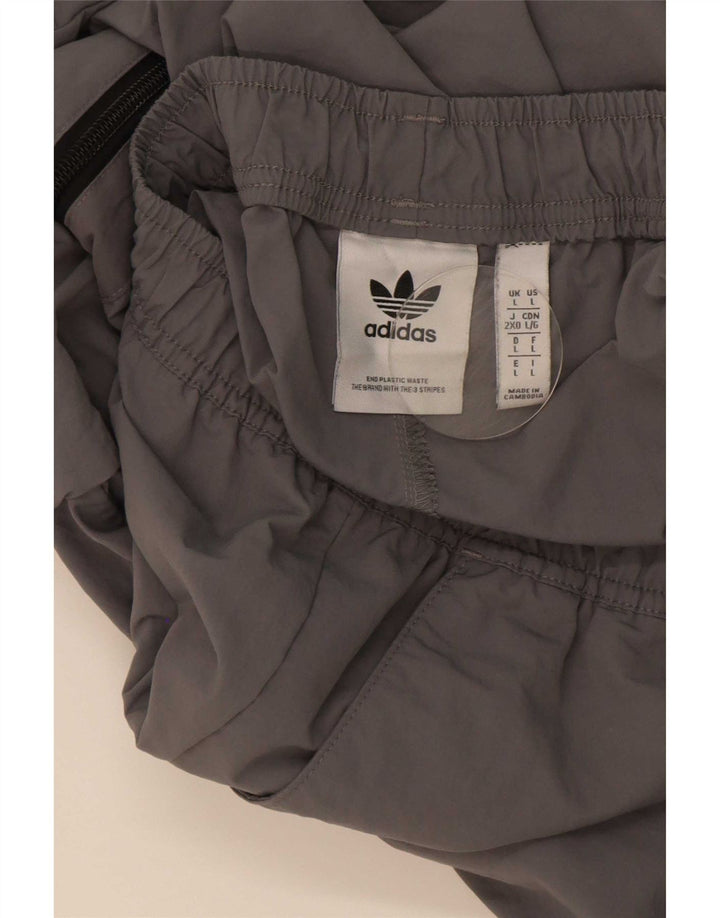Adidas Pantalon de survêtement cargo pour homme Pantalon de jogging Large Gris Polyamide