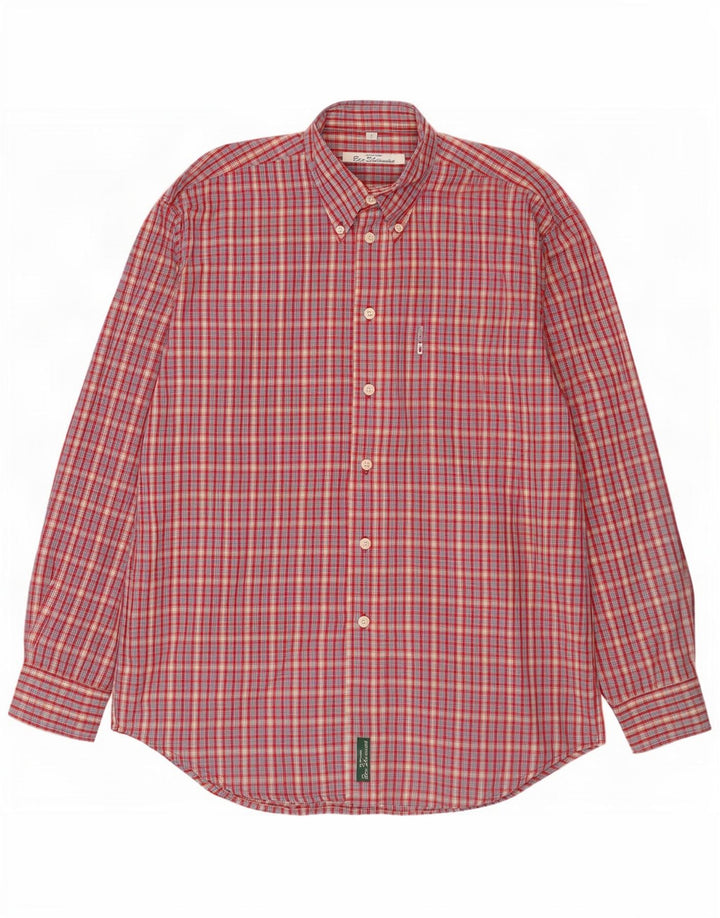 Ben Sherman Chemise Homme Carreaux Rouge Moyen