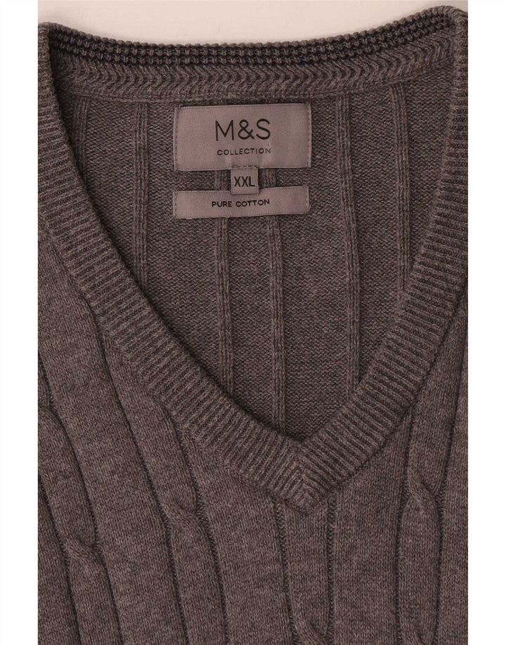 Marks & Spencer Débardeur pour homme en coton gris 2XL