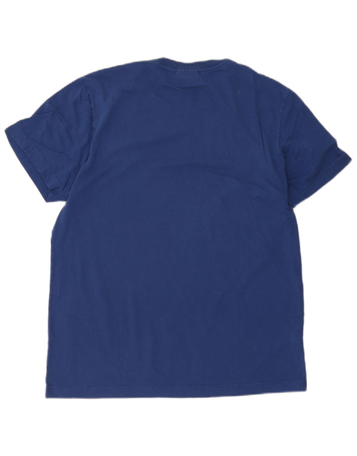 Lacoste Mens Graphic T-Shirt Top Taille 5 Grand Bleu Coton