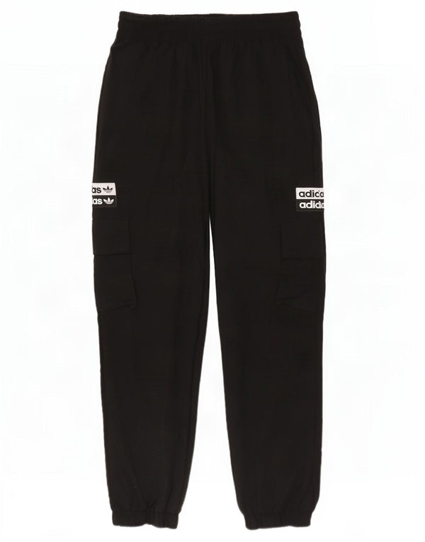 Adidas Pantalon de survêtement graphique pour femme Joggers UK 4 XS Nylon noir