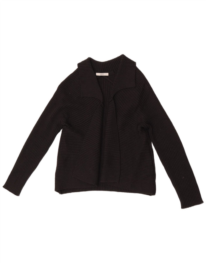 Marks & Spencer Pull Boléro Ouvert pour Femme UK 12 Acrylique Noir Moyen