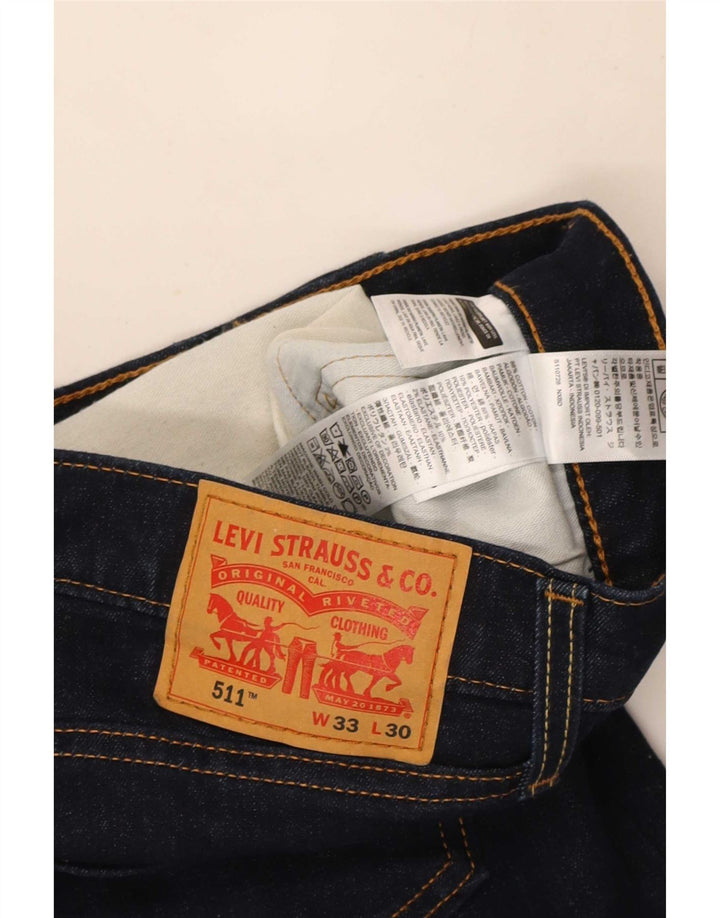 Levi's Jean Slim 511 Homme W33 L30 Bleu Marine Coton