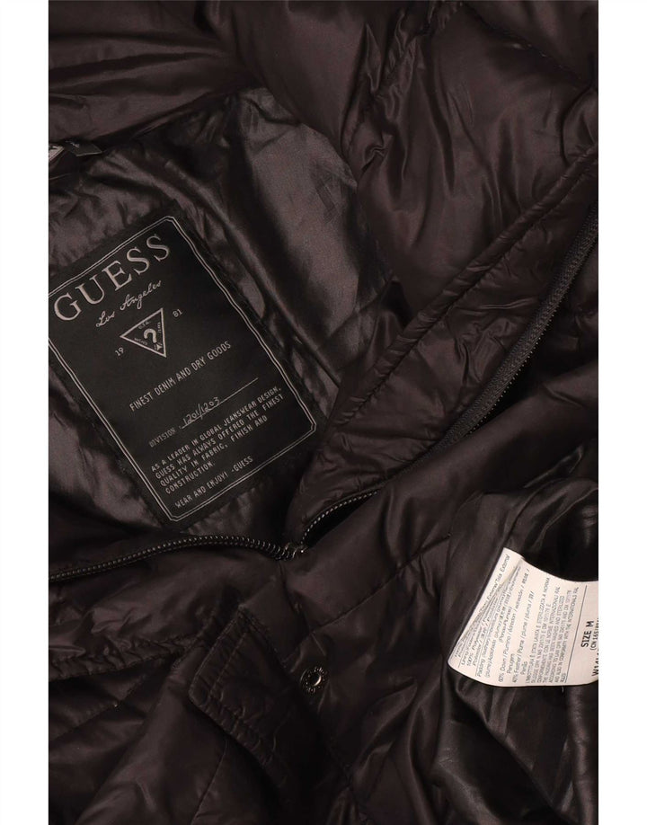 Guess Veste matelassée pour femme UK 44 Medium Noir Nylon