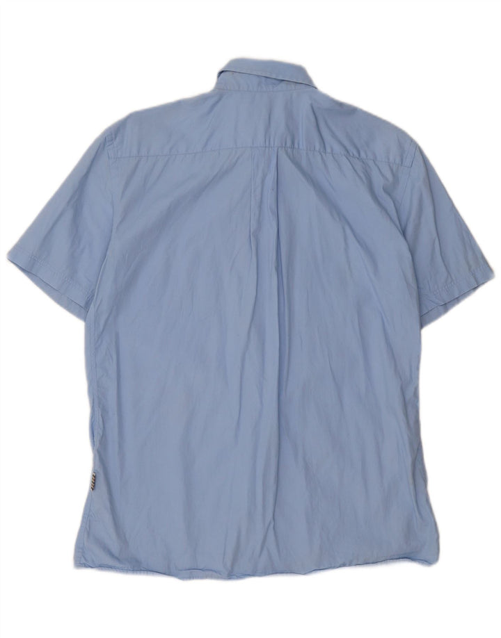 Chemise à manches courtes homme Aquascutum coton bleu moyen