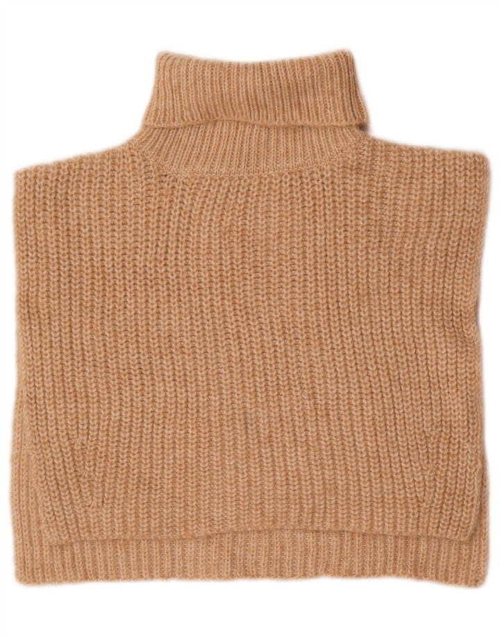 MARKS & SPENCER Pull poncho court sans manches pour femme UK 10 Petit Beige