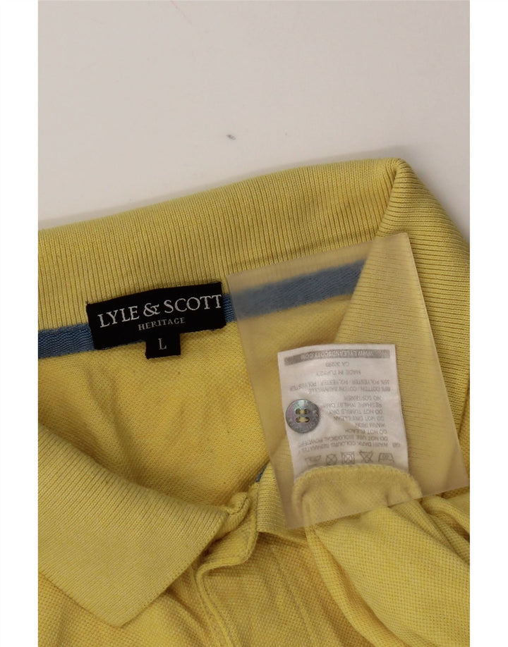Lyle & Scott Polo Homme Large Jaune Coton