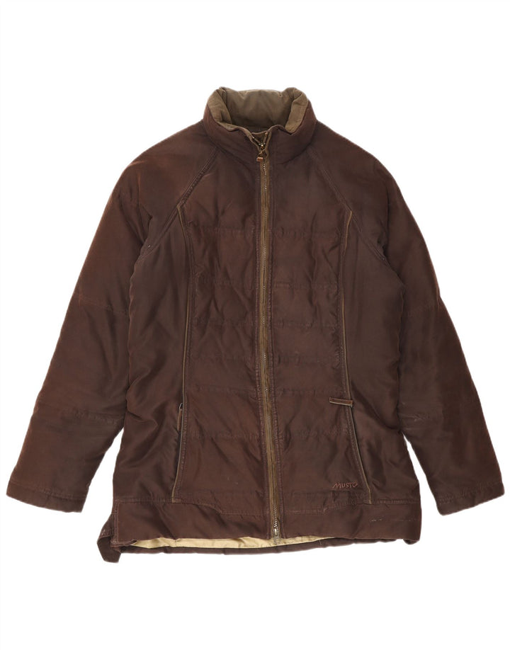 Musto Veste matelassée pour femme UK 10 Small Marron Polyester