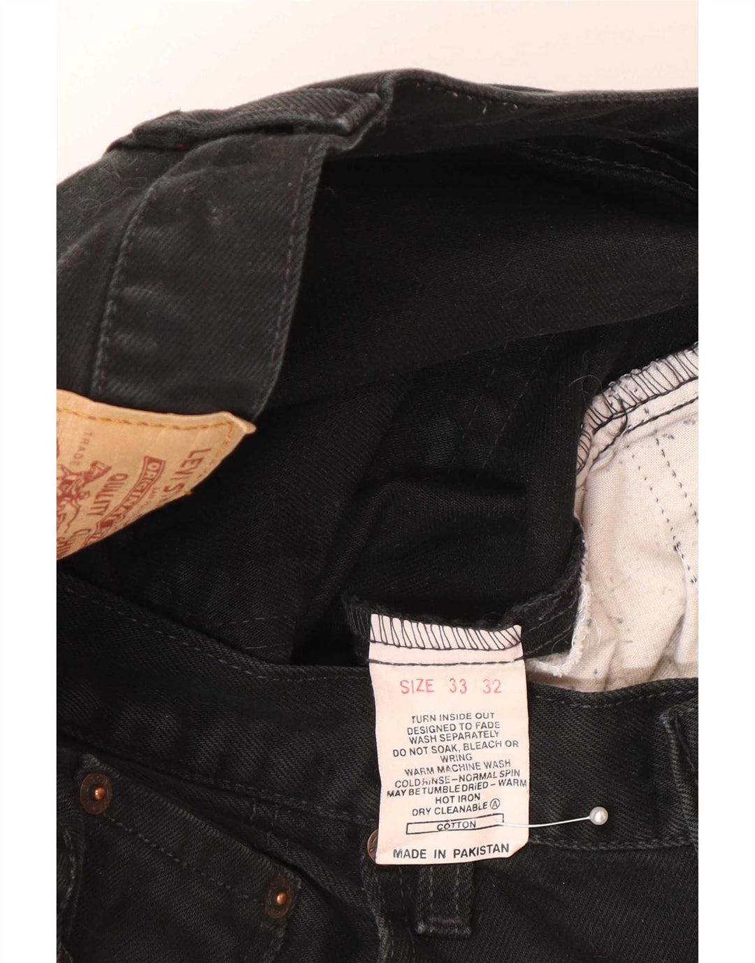 Levi's Jean 504 Cropped Homme Noir Coton W33 L26