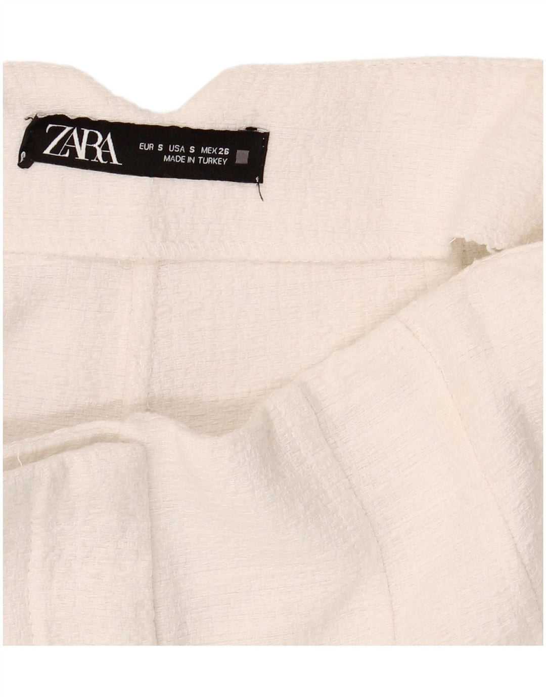 Zara Pantalon chaud taille haute pour femme Small W26 Blanc
