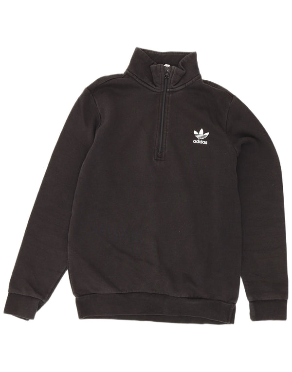 Adidas Pull col zippé garçon 13-14 ans Noir Coton