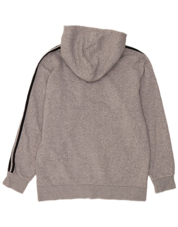 Adidas Pull à capuche zippé pour homme, grand, gris, sport