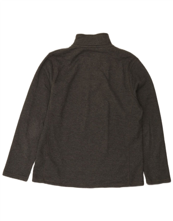 Mountain Warehouse Sweat-shirt à col zippé pour homme en coton gris moyen