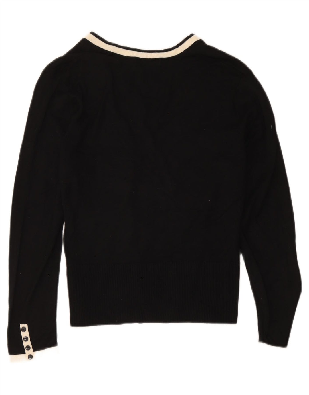 Marks & Spencer Pull Cardigan pour Femme UK 14 Grand Noir Colorblock