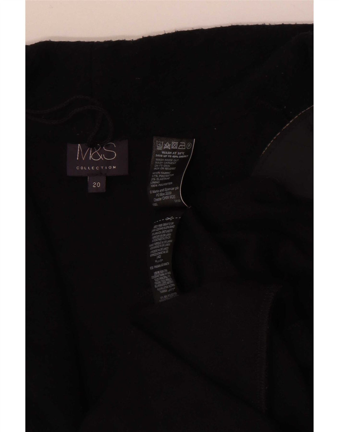 Marks & Spencer Veste blazer ouverte pour femme UK 20 2XL Noir Polyester