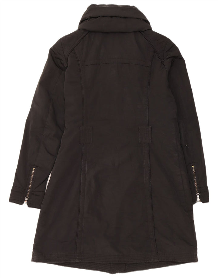 TRUSSARDI JEANS Manteau Coupe-Vent Femme IT 44 Moyen Noir Polyester